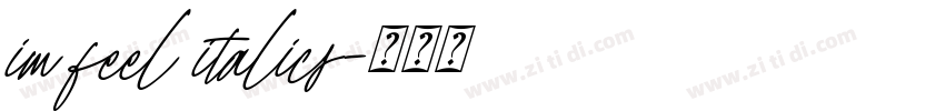 im feel italics字体转换 im feel italics字体转换